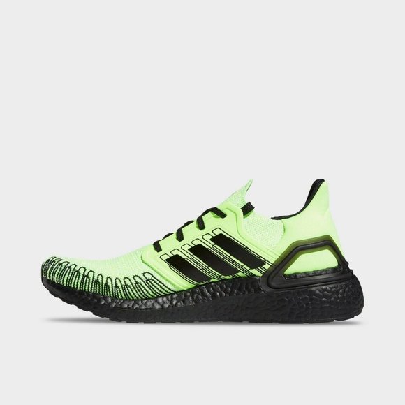 Adidas Ultraboost 20 Low Top Mens Running Shoes Green Black FY8984 New Sz 9.5 - Picture 2 of 8
